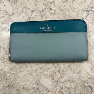 Kate Spade NY Staci Colorblock LG  Continental Wallet Leather Frosted Sp…